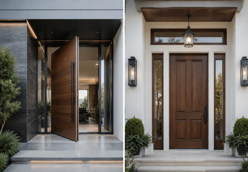 Modern vs traditional entryway design
